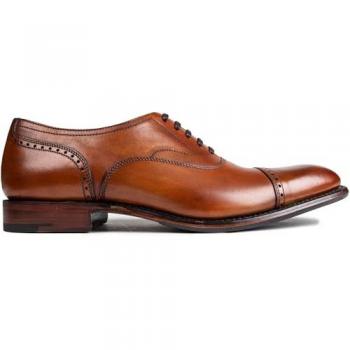 Loake Men's Hughes Hand-Painted Chestnut Brown Brogue Oxford Shoes