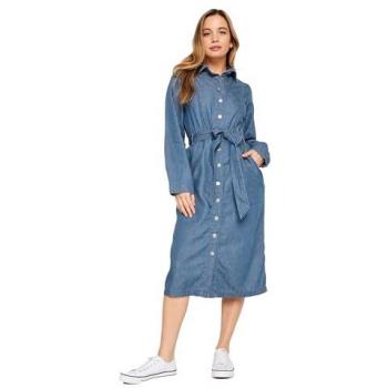 Tencel Denim Midi Dress – Female, Size 18, Blue