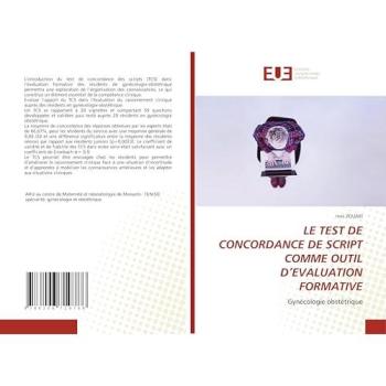 Zouari, Ines: LE TEST DE CONCORDANCE DE SCRIPT COMME OUTIL D¿EVALUATION FORMATIVE