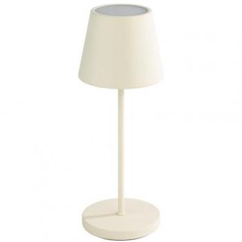 APS, Tischlampe, 17000 MERLE Tischleuchte, kabellos, Metall, dimmbar, Fernbedienung, IP 54, weiß