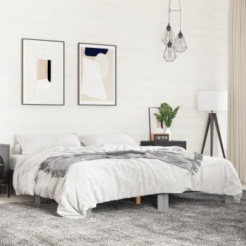 Lit pour invités cadre gris Sonoma 180x200 cm bois d'ingénierie