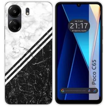 Funda de Silicona para Xiaomi Poco C65 con Diseño Mármol 01