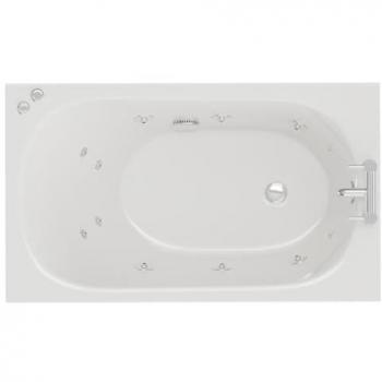 Chrome V-Tec Compact Whirlpool Bath