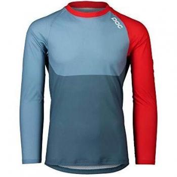 POC Fahrradshirt XXL – Mountainbike Pure LS in Blau und Rot