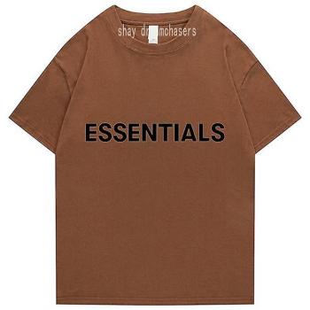 Camiseta Streetwear de Algodón para Hombre Marrón XL