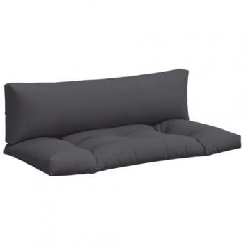 2-Piece Anthracite Pallet Cushion Set