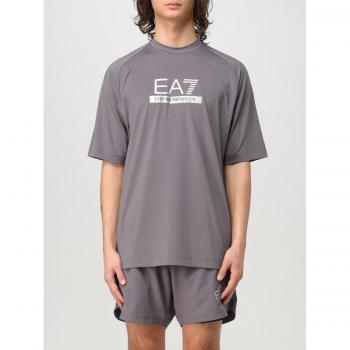 EA7 T-shirt uomo Taglia M in cotone stretch grigia