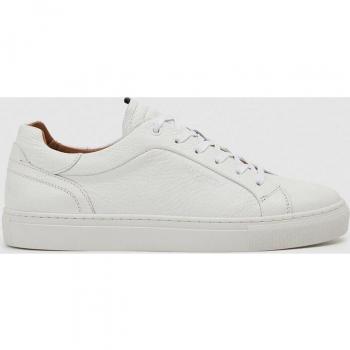 Zapatillas de hombre Hackett en piel blanca con suela Cupsole