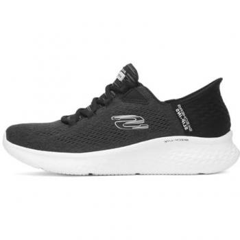 Skechers Women’s Natural Beauty LitePro Slip‑On Trainer – Black/Multi (Size 6.5)