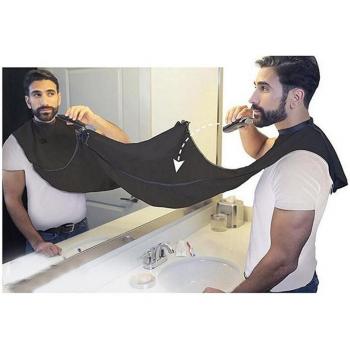 Impermeable delantal para cuidado de la barba en el baño, diseño floral