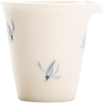 Taza de Ceremonia de Té con Orquídeas Pintadas