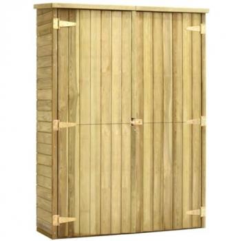Hangar à Outils Exterieur 123 × 50 × 171 cm – Maison de Stockage en Pin Marron
