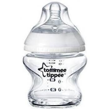 Tommee Tippee Biberón de Vidrio para Bebés, Closer to Nature, Transparente, 150ml, 1 Unidad