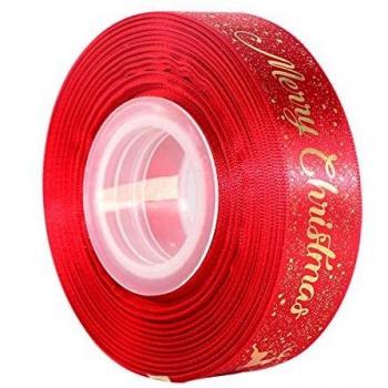 Christmas Gold‑Red Glitter Ribbon, 22 m – LOOGI