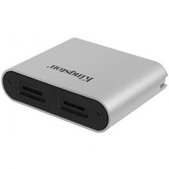 Kingston Externer Speicherkartenleser / Hub USB-CÂ® USB 3.2 (Gen 1) Silber-Schwarz