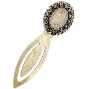 Antique Bronze 20mm DIY Bookmark Glass Pendant Base (Set of 10)