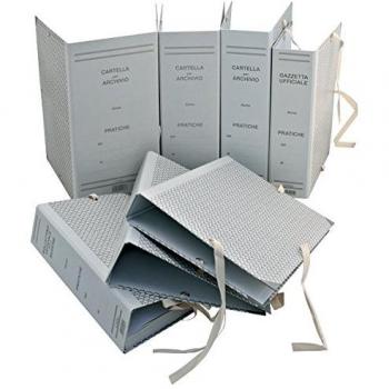 Cartella Archivio Dorso 20 cm con Legacci Realizzata in Cartone Rivestito