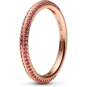 Anillo Pandora “Rojo Intenso” – Pavé de rubí sintético, talla 52
