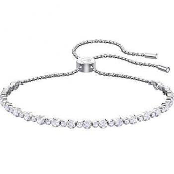 Pulsera Swarovski Subtle para Mujer, Cristales Blancos, Baño de Rodio