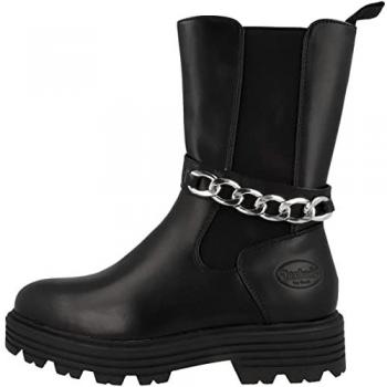 Dockers by Gerli Black Chain Boots for Women