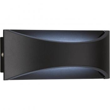Schwarze LED-Außenwandleuchte Rio, 1-flammig, mit LED-Modul