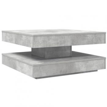 Table Basse Moderne Rotante 360° – Gris Béton