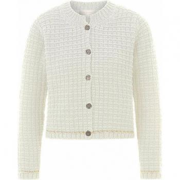 Damen Strickjacke in Creme mit Glitzereffekt