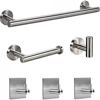 Toalleros de Baño Montado en la Pared OMETOP 6 Piezas