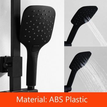 Multifunctional Black Rainfall & Handheld Shower System