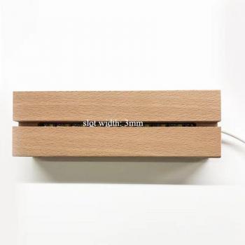 3/5mm Rectangular Wooden LED Light Base