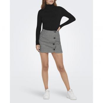 Falda Only “Estilo Gallo” Cuadros para Mujer Negra