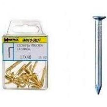 Punta de acero plana zincada 2,70x60 mm. 12 unidades