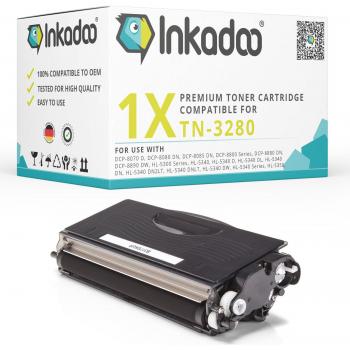 Premium-Schwarz-Toner TN3280 – Inkadoo – 12 000 Seiten
