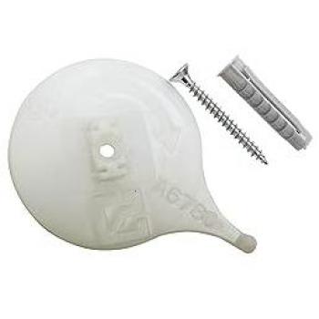 Staffa di supporto per tende in alluminio, 2 binari bianchi, set da 2 pezzi – Gardinia