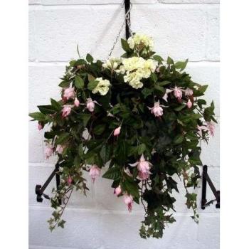 Floral Pink Silk Hanging Tray