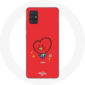 Coque Samsung Galaxy A51 TATA BT21 Rouge
