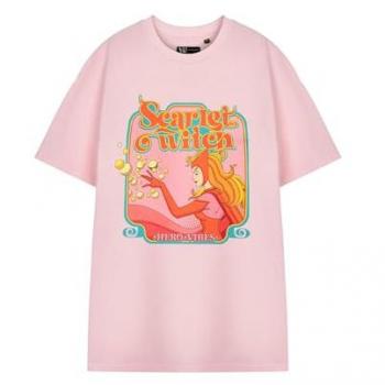 Women’s Marvel Pink Tee, Short Sleeves – Size L