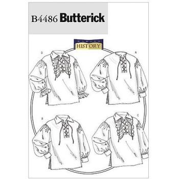 B4486 Butterick Shirts for Men and Women, White