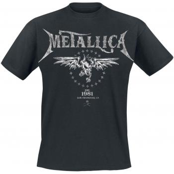 Maglietta Metallica Biker S a 5XL Uomo Nero