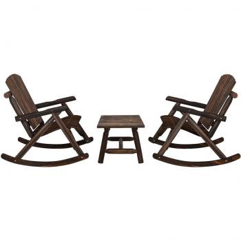 VidaXL 3 Piece Garden Furniture Set Solid Wood Spruce