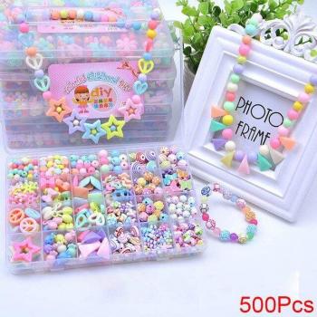500Pcs Arts and Crafts Colorful Beads Set