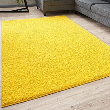 Myshaggy Collection Yellow Rectangle Rug