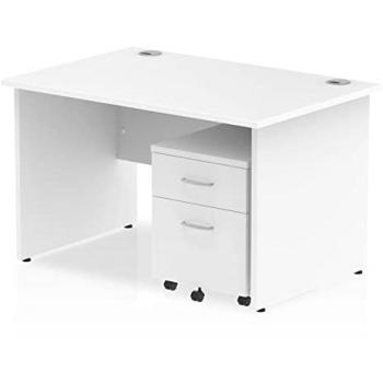 Impulse 1200x800mm Desk with White Top and Mobile Pedestal