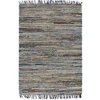 Tapis Main Denim Jute, 80×160 cm, Multicolore