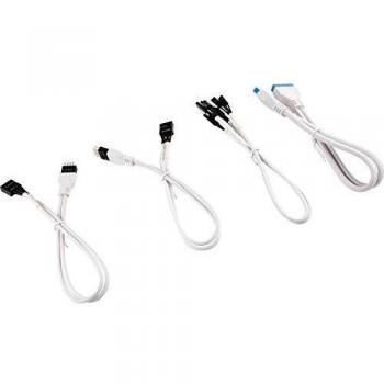 Kit d’extension gainé pour panneau avant CORSAIR Premium 30 cm, blanc