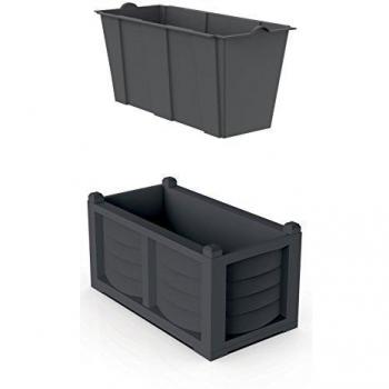 Fioriera e Vasca Interna Kit Arredo Ferro Battuto 80x42.5x42h