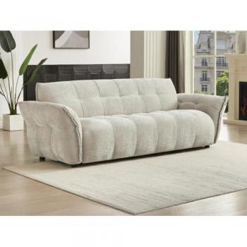Sofá 3 Plaza Tela Jaspeada Beige Napizo