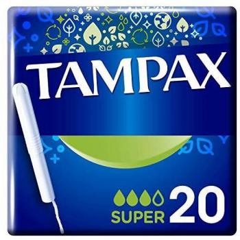 Tampax Super Tampons with Cardboard Applicator and Leak Protection 20 Pack