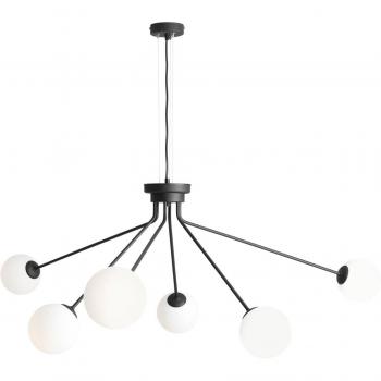 ALDEX Lustre 1082K1, 6 lumières, couleur noire