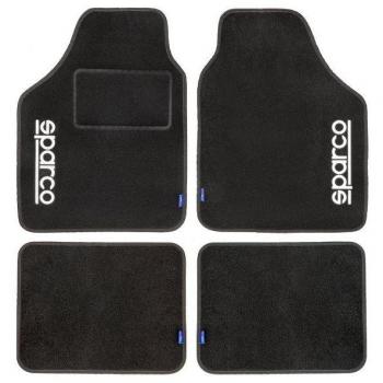 Sparco Tapis De Sol Tapis De Voiture Toutes Saisons 4 Pièces Avec Ligne Noir